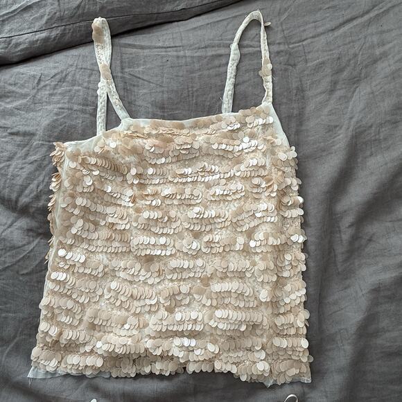 Free People Porter Sequin Top and Skirt Set Medium Boho Sold Out $350 Retail - Picture 6 of 16